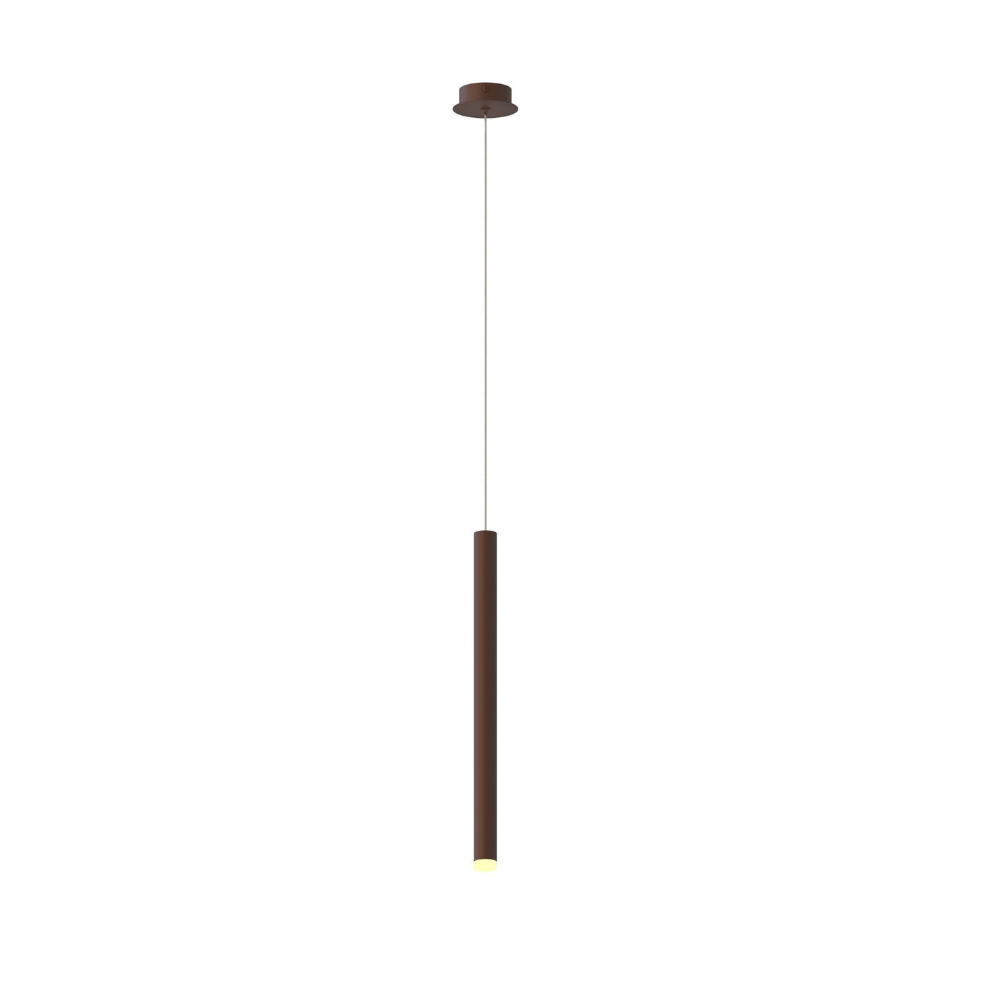 Cala 1 Light Pendant, 6W LED, 3000K, 420lm, Rust Brown, 3yrs Warranty by Mantra