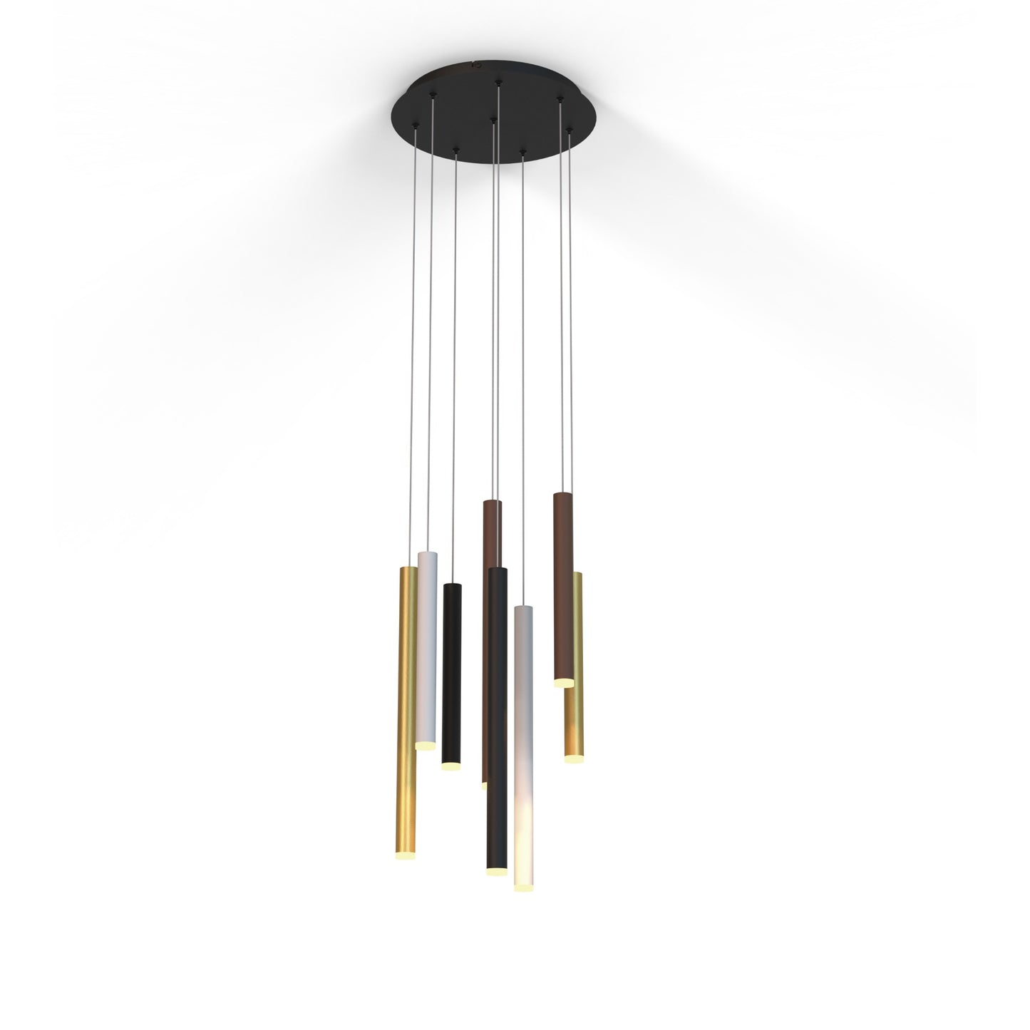 Cala Round 8 Light Pendant, 48W LED, 3000K, 3360lm, Sand White/Sand Black/Gold/Rust Brown, 3yrs Warranty by Mantra