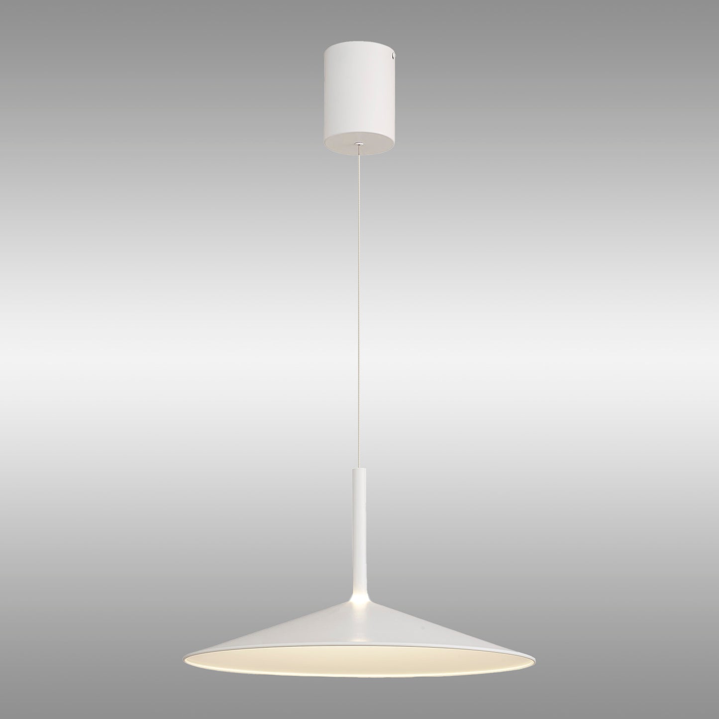 Calice 48cm Rise And Fall Pendant Dimmable, 16W LED, 3000K, 1200lm, White, 3yrs Warranty by Mantra