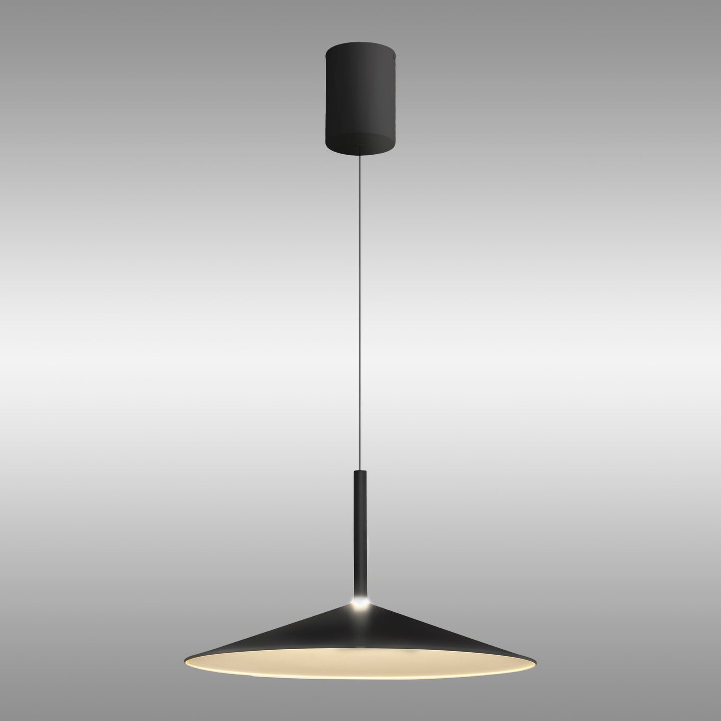 Calice 48cm Rise And Fall Pendant Dimmable, 16W LED, 3000K, 1200lm, Black/White, 3yrs Warranty by Mantra