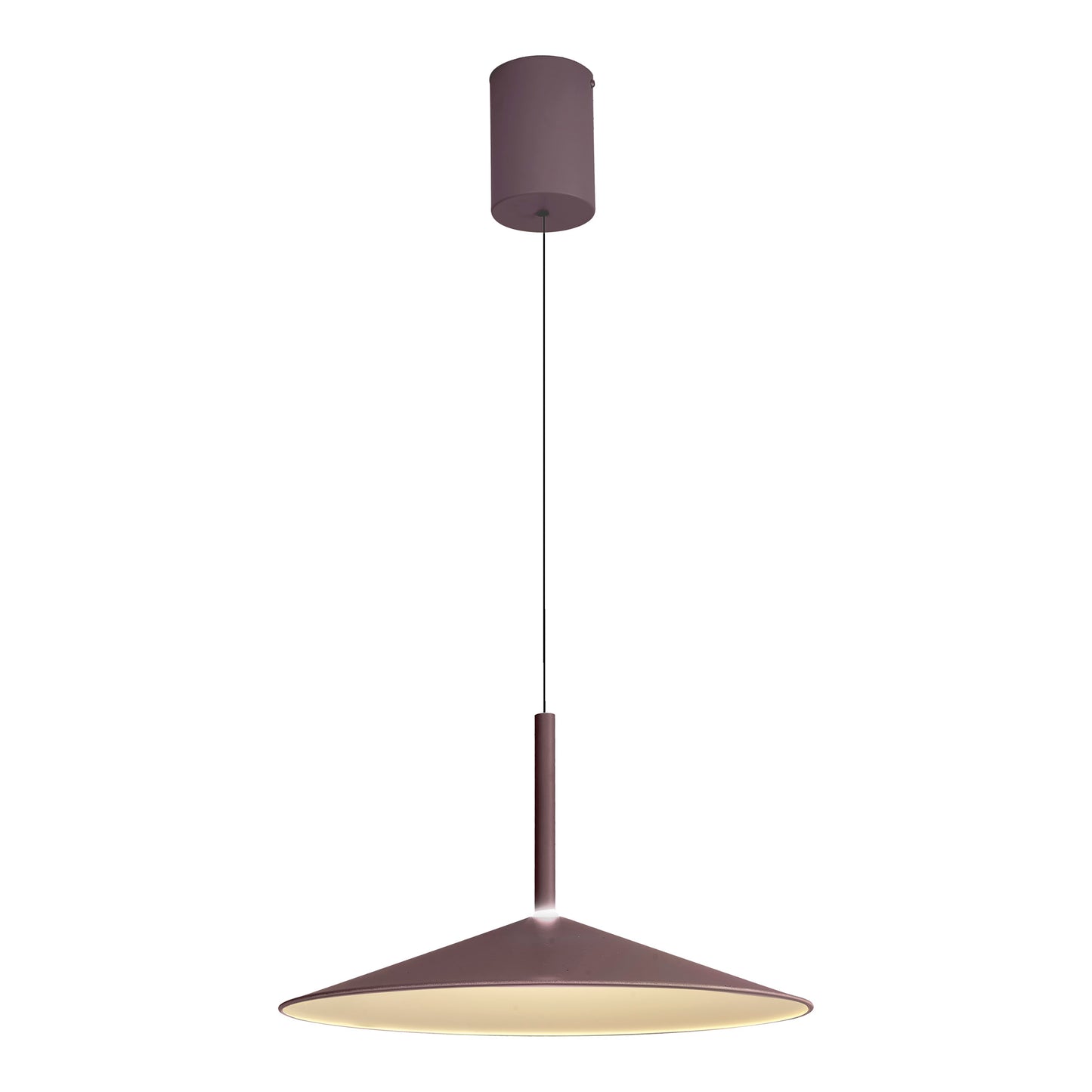 Calice 48cm Rise And Fall Pendant, 16W LED, 3000K, 1200lm, Coffee/White, 3yrs Warranty by Mantra