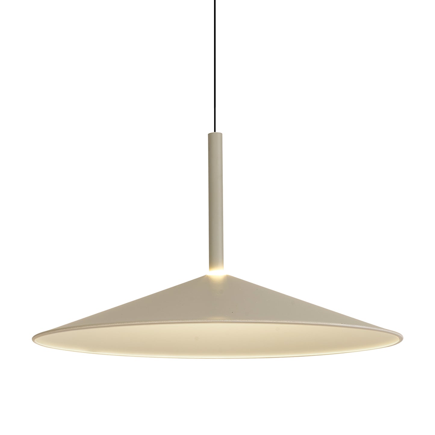 Calice 48cm Rise And Fall Pendant, 16W LED, 3000K, 1200lm, Grey/White, 3yrs Warranty by Mantra