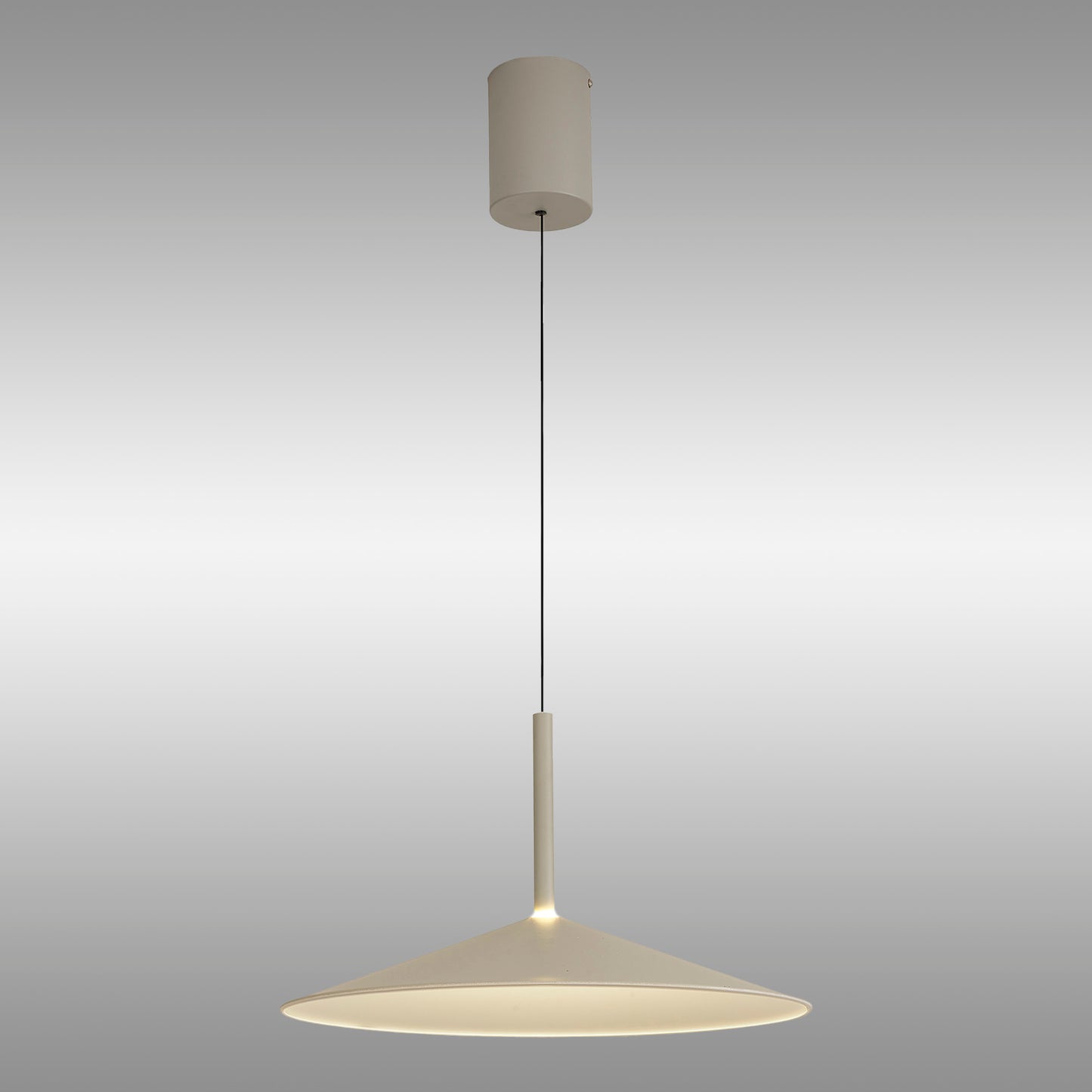 Calice 48cm Rise And Fall Pendant Dimmable, 16W LED, 3000K, 1200lm, Grey/White, 3yrs Warranty by Mantra