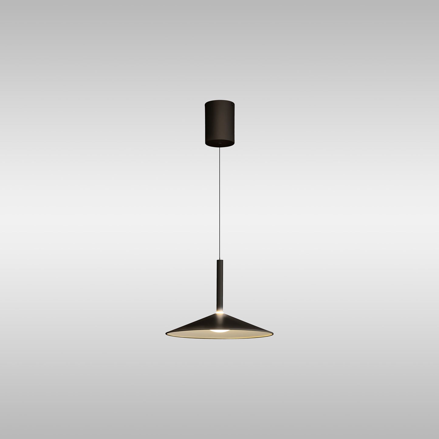 Calice 32cm Rise And Fall Pendant, 9W LED, 3000K, 800lm, Black/White, 3yrs Warranty by Mantra