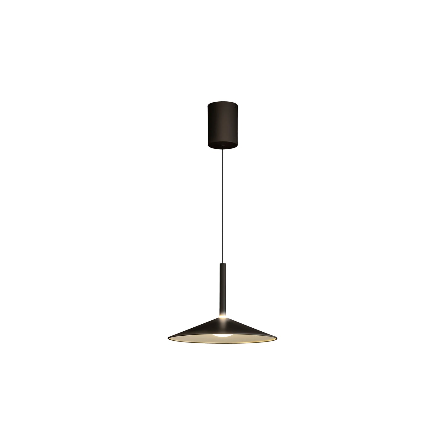 Calice 32cm Rise And Fall Pendant, 9W LED, 3000K, 800lm, Black/White, 3yrs Warranty by Mantra