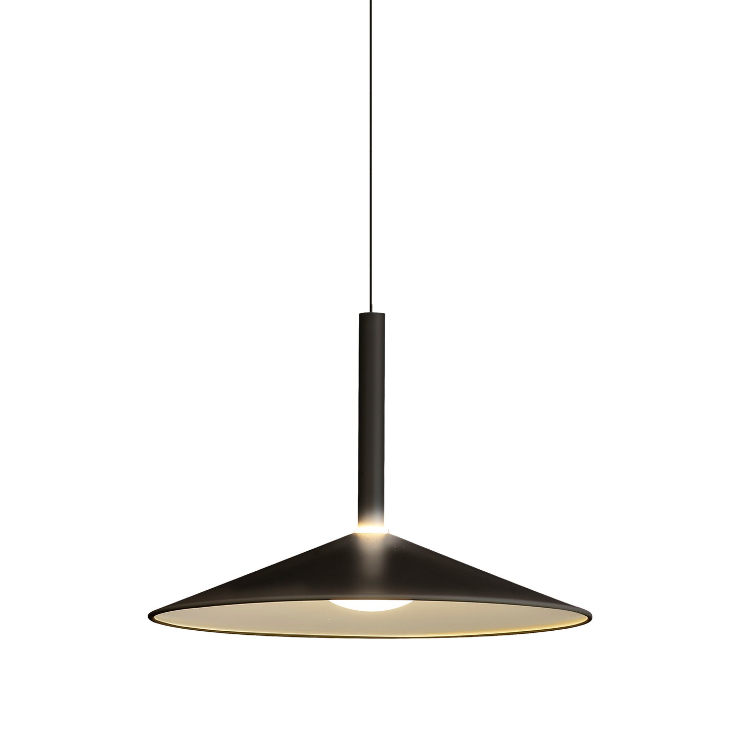 Calice 32cm Rise And Fall Pendant, 9W LED, 3000K, 800lm, Black/White, 3yrs Warranty by Mantra