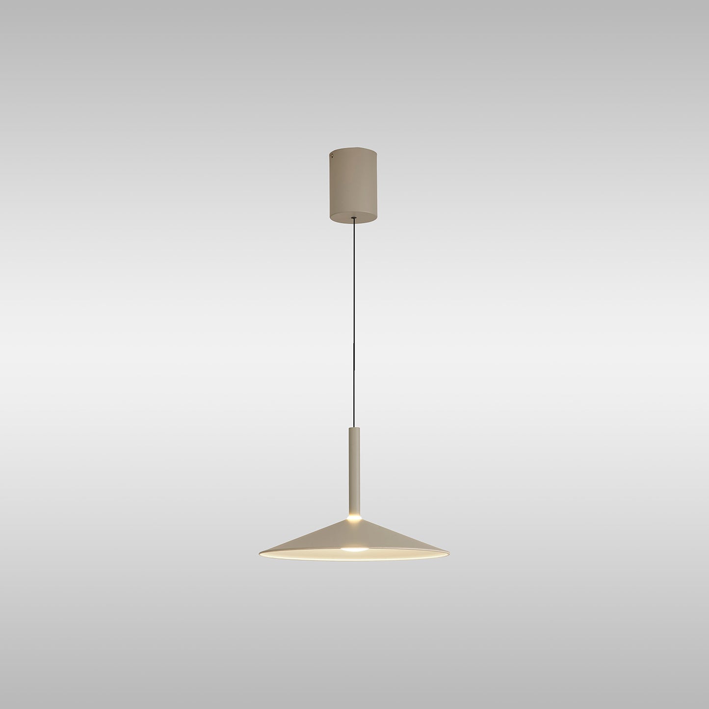 Calice 32cm Rise And Fall Pendant, 9W LED, 3000K, 800lm, Grey/White, 3yrs Warranty by Mantra