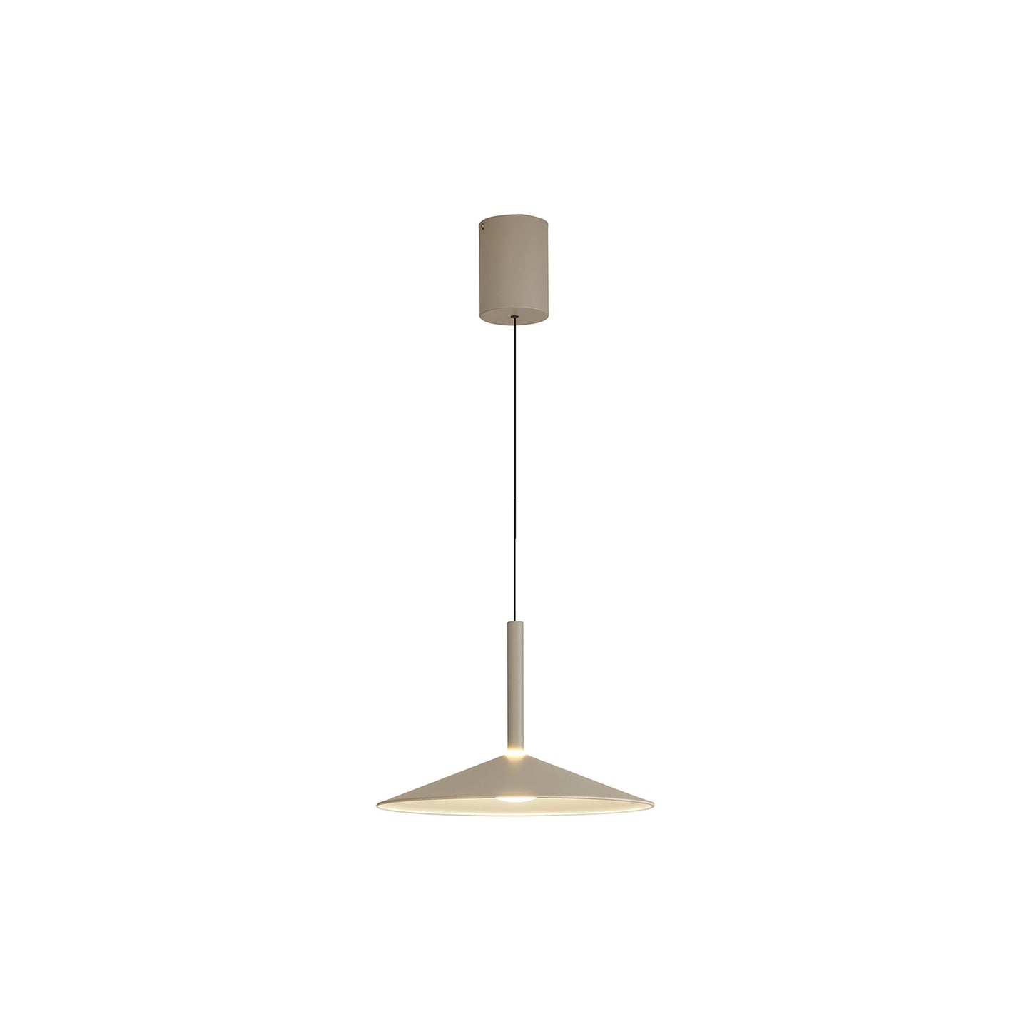 Calice 32cm Rise And Fall Pendant, 9W LED, 3000K, 800lm, Grey/White, 3yrs Warranty by Mantra