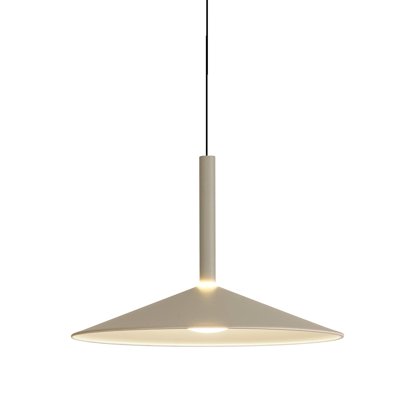 Calice 32cm Rise And Fall Pendant, 9W LED, 3000K, 800lm, Grey/White, 3yrs Warranty by Mantra