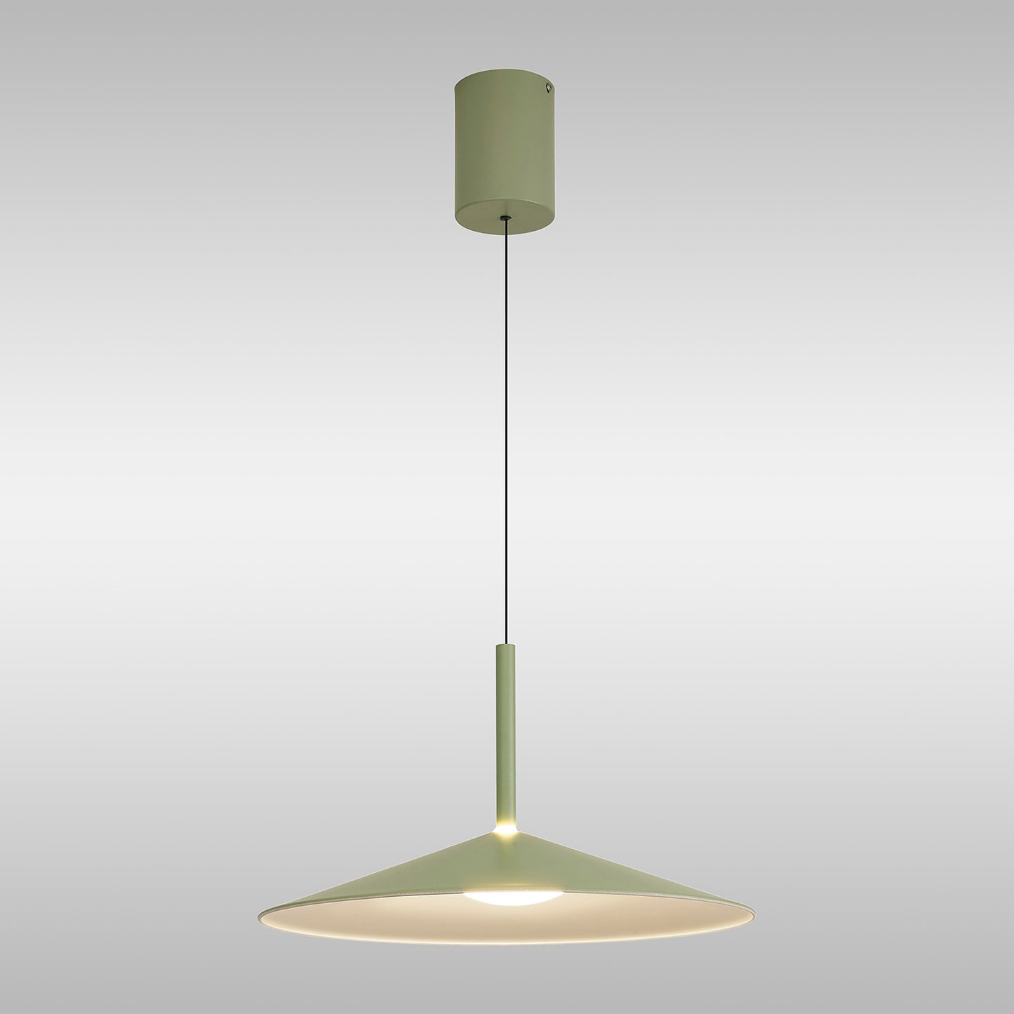 Calice 48cm Rise And Fall Pendant, 16W LED, 3000K, 1200lm, Green/White, 3yrs Warranty by Mantra