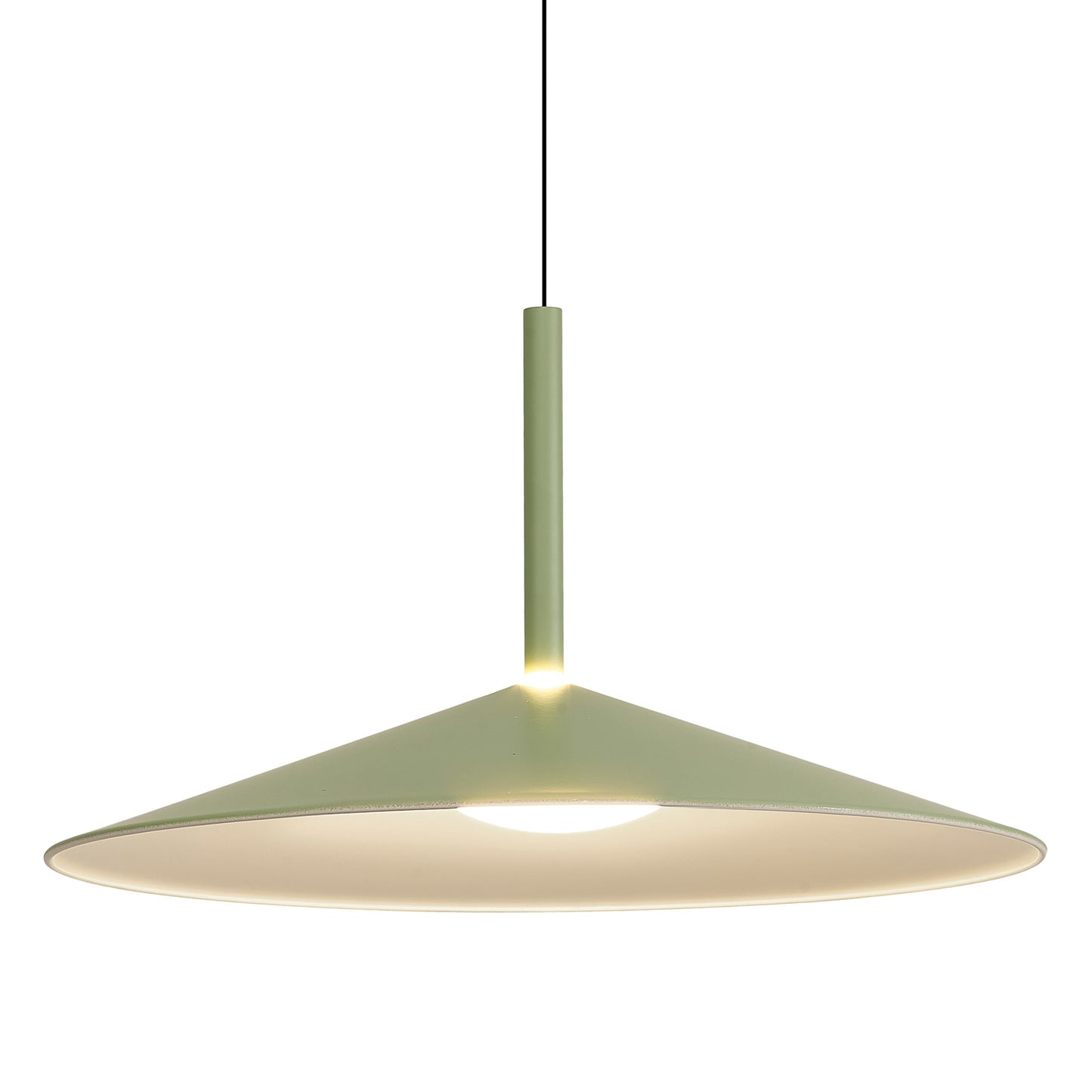 Calice 48cm Rise And Fall Pendant, 16W LED, 3000K, 1200lm, Green/White, 3yrs Warranty by Mantra