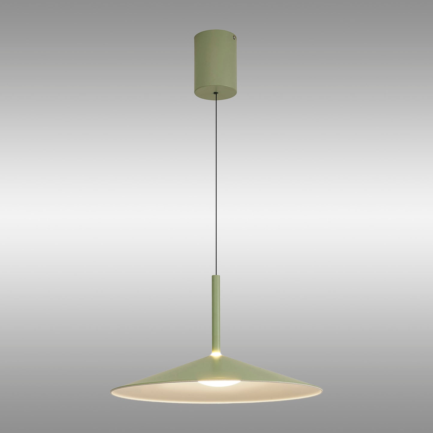 Calice 48cm Rise And Fall Pendant Dimmable, 16W LED, 3000K, 1200lm, Green/White, 3yrs Warranty by Mantra