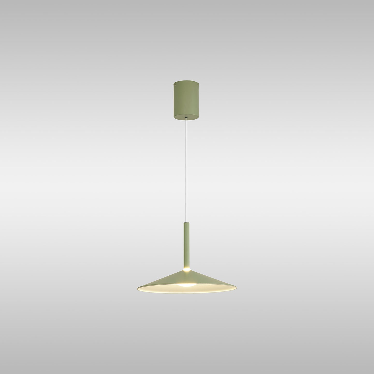 Calice 32cm Rise And Fall Pendant, 9W LED, 3000K, 800lm, Green/White, 3yrs Warranty by Mantra