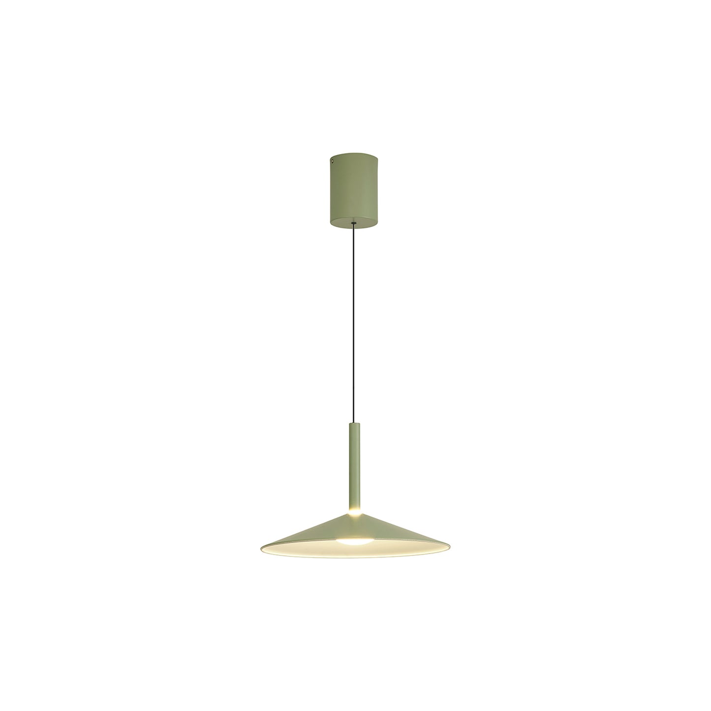 Calice 32cm Rise And Fall Pendant, 9W LED, 3000K, 800lm, Green/White, 3yrs Warranty by Mantra