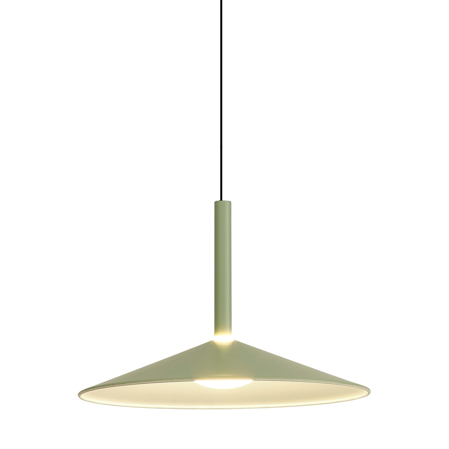 Calice 32cm Rise And Fall Pendant, 9W LED, 3000K, 800lm, Green/White, 3yrs Warranty by Mantra