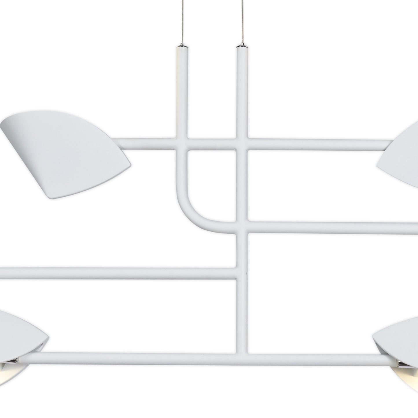 Capuccina 6 Light Linear Pendant, 45W LED, 3000K, 3100lm, White, 3yrs Warranty by Mantra