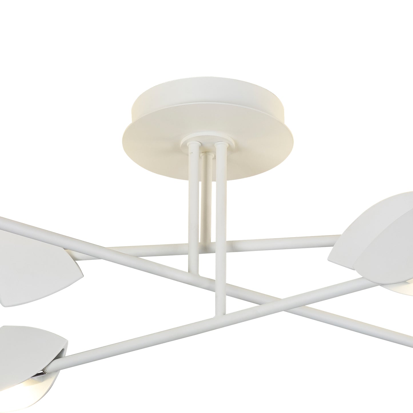 Capuccina Medium 6 Light Semi Flush, 45W LED, 3000K, 3100lm, White, 3yrs Warranty by Mantra