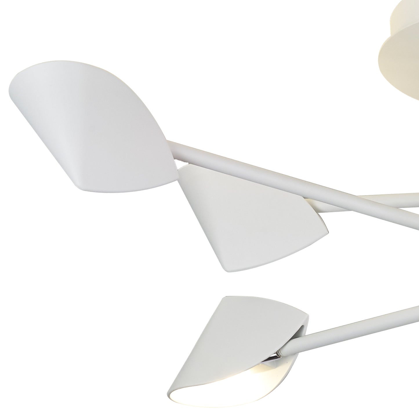 Capuccina Medium 6 Light Semi Flush, 45W LED, 3000K, 3100lm, White, 3yrs Warranty by Mantra