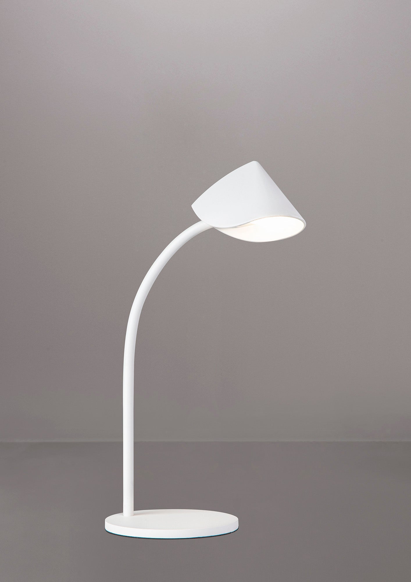 Capuccina Small 1 Light Table Lamp, 8.5W LED, 3000K, 610lm, White, 3yrs Warranty by Mantra