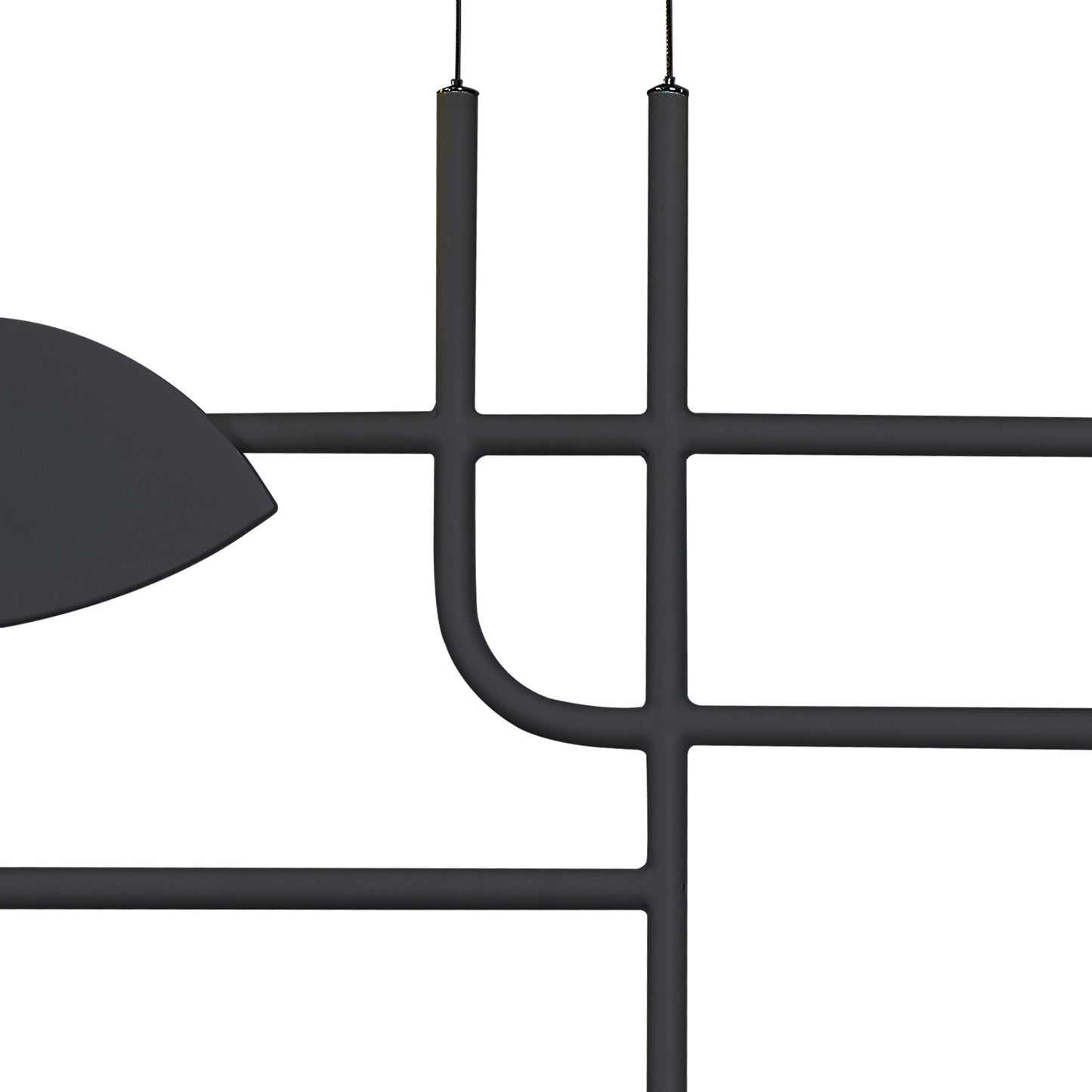 Capuccina 6 Light Linear Pendant, 45W LED, 3000K, 3100lm, Black, 3yrs Warranty by Mantra