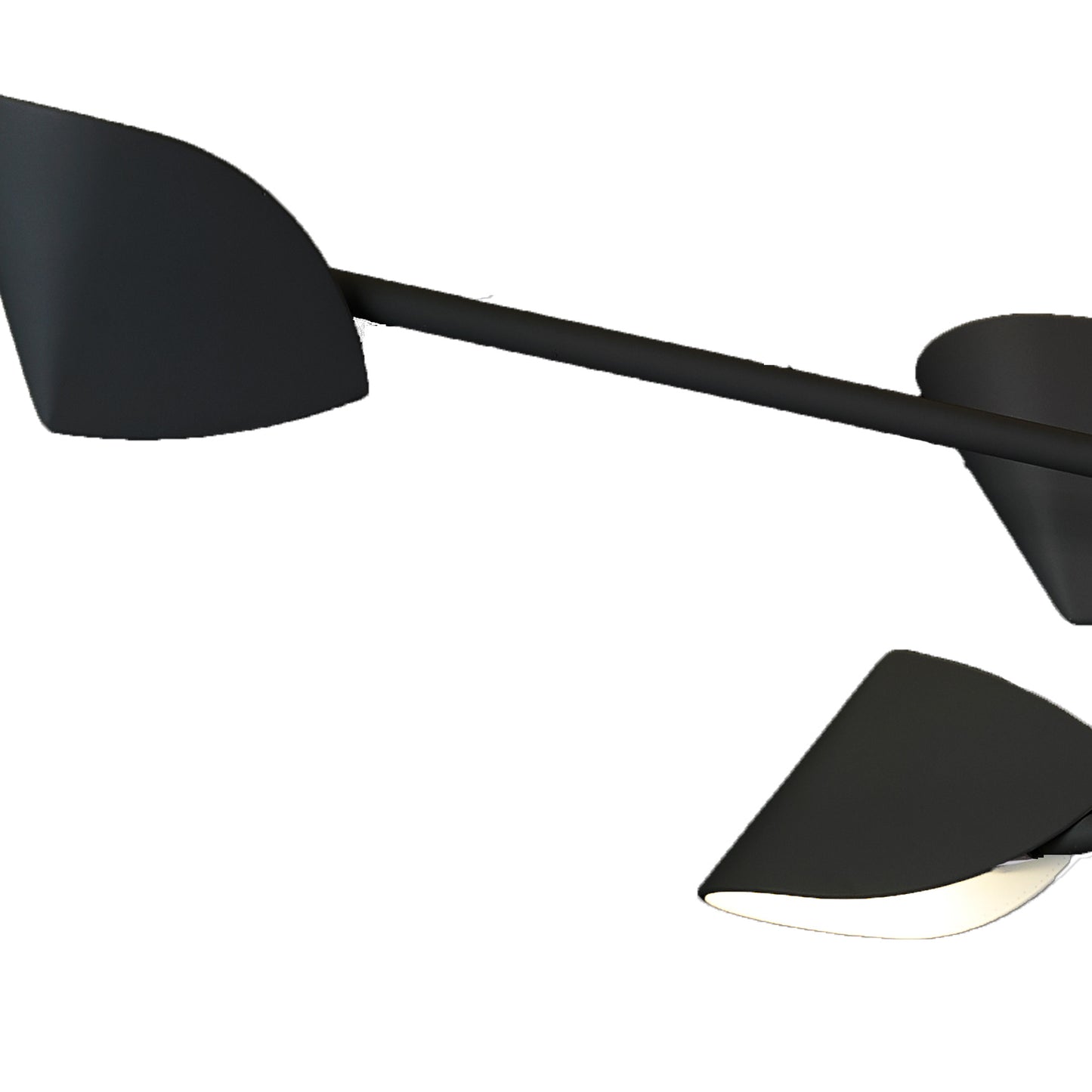 Capuccina Large 6 Light Semi Flush, 45W LED, 3000K, 3100lm, Black, 3yrs Warranty by Mantra