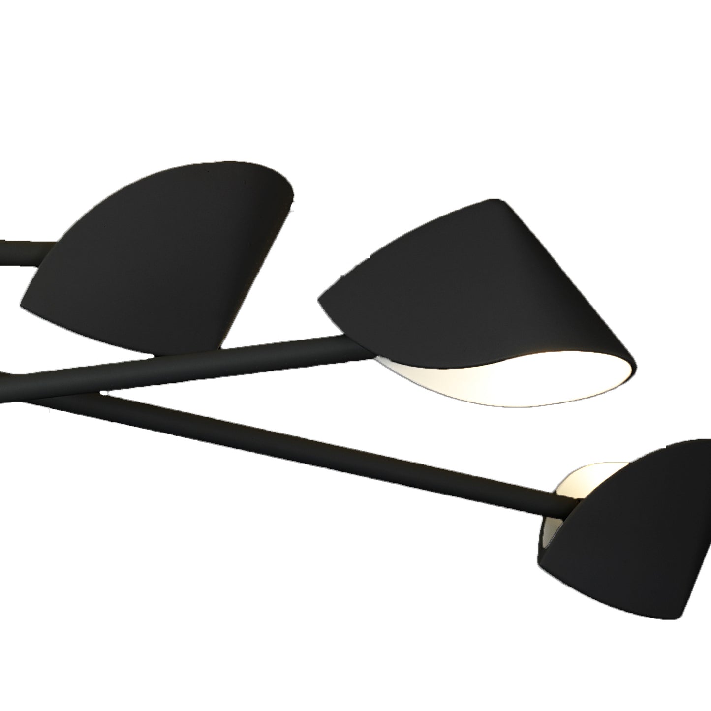 Capuccina Large 6 Light Semi Flush, 45W LED, 3000K, 3100lm, Black, 3yrs Warranty by Mantra