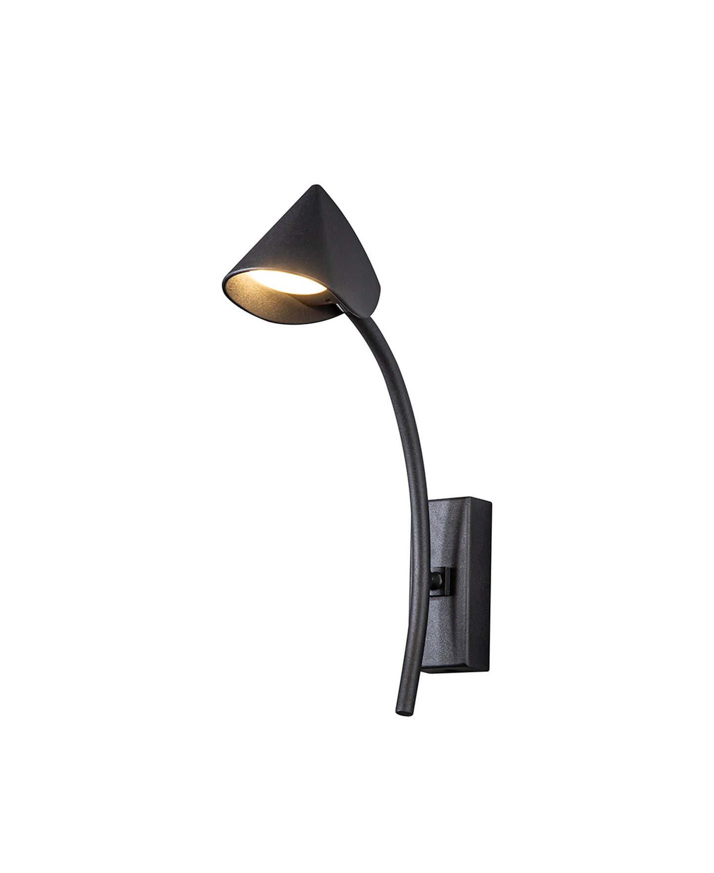 Capuccina 1 Light Wall Lamp, 6W LED, 3000K, 530lm, Black, 3yrs Warranty by Mantra