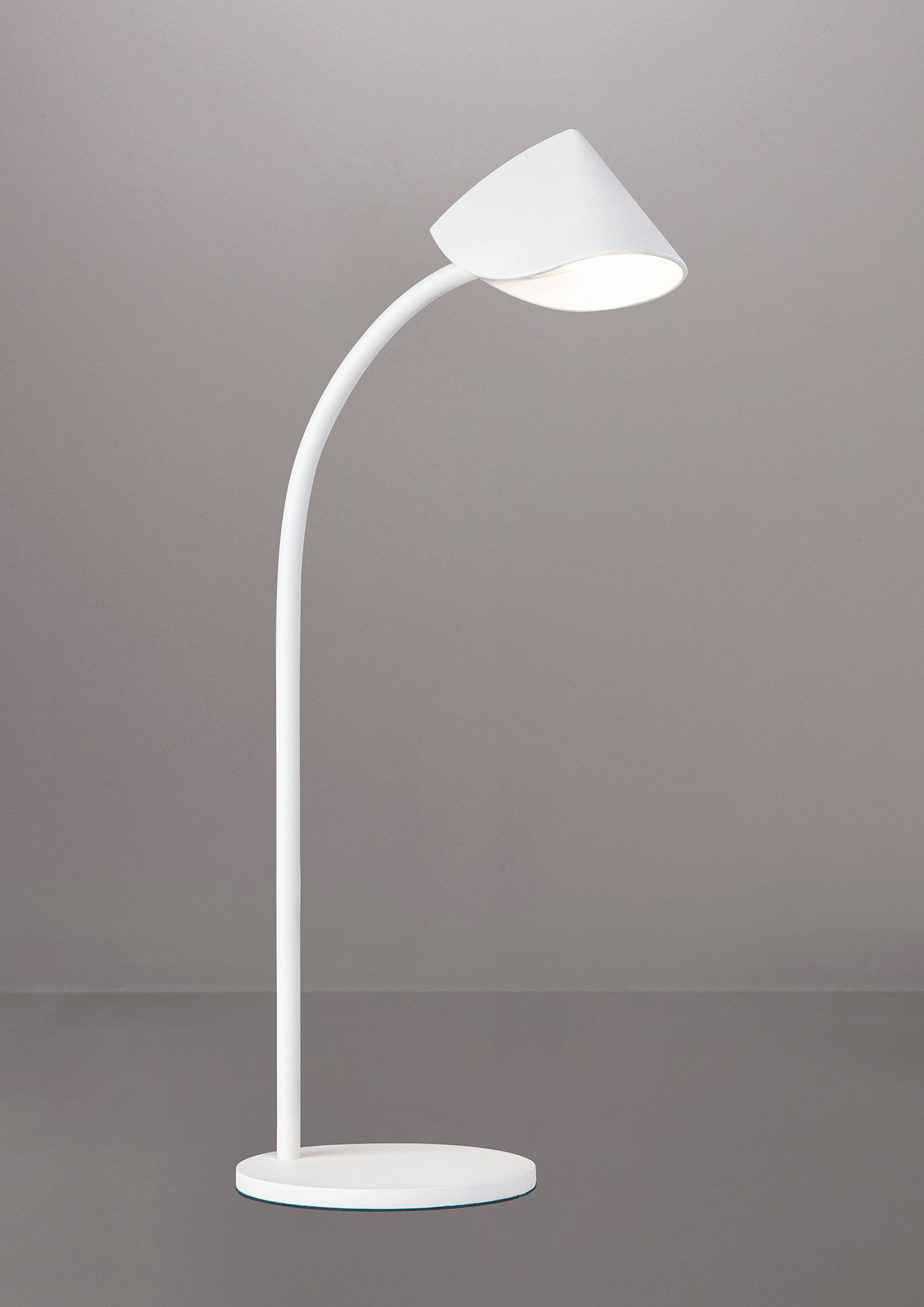 Capuccina Large 1 Light Table Lamp, 8.5W LED, 3000K, 610lm, White, 3yrs Warranty by Mantra