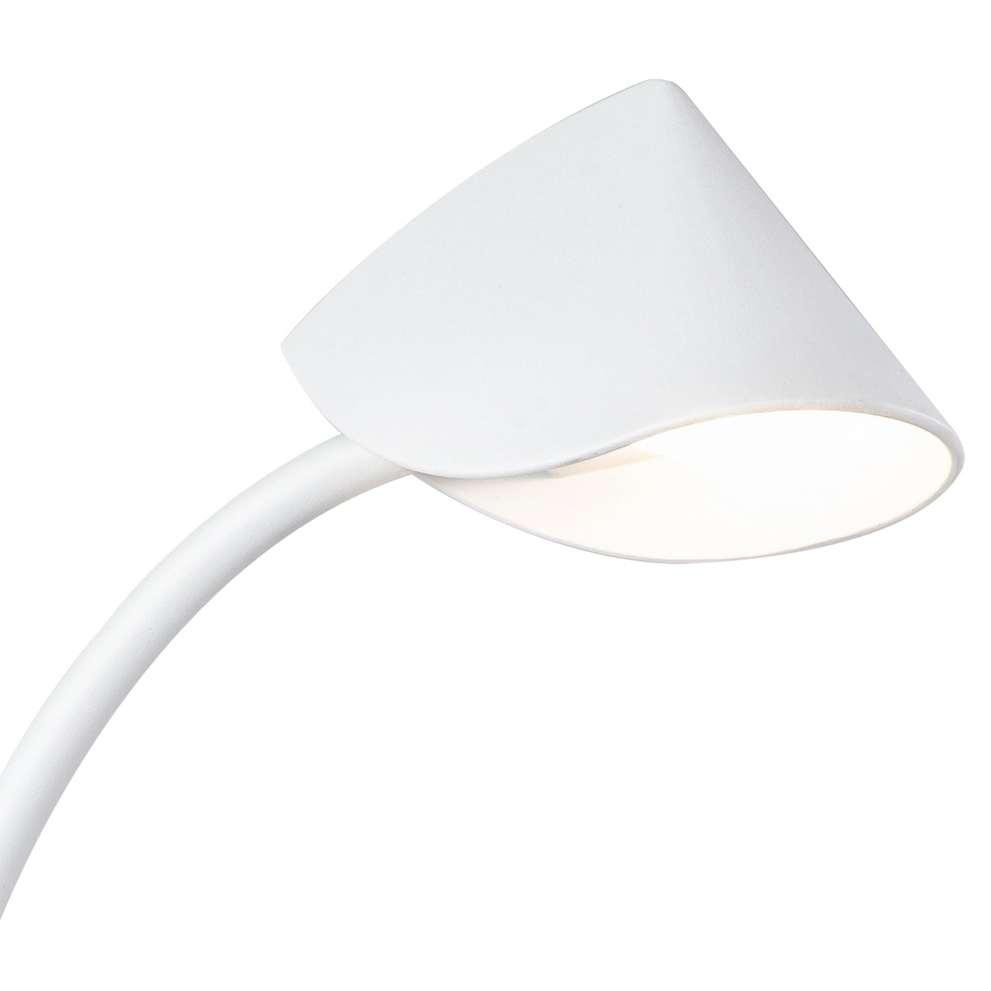 Capuccina Large 1 Light Table Lamp, 8.5W LED, 3000K, 610lm, White, 3yrs Warranty by Mantra