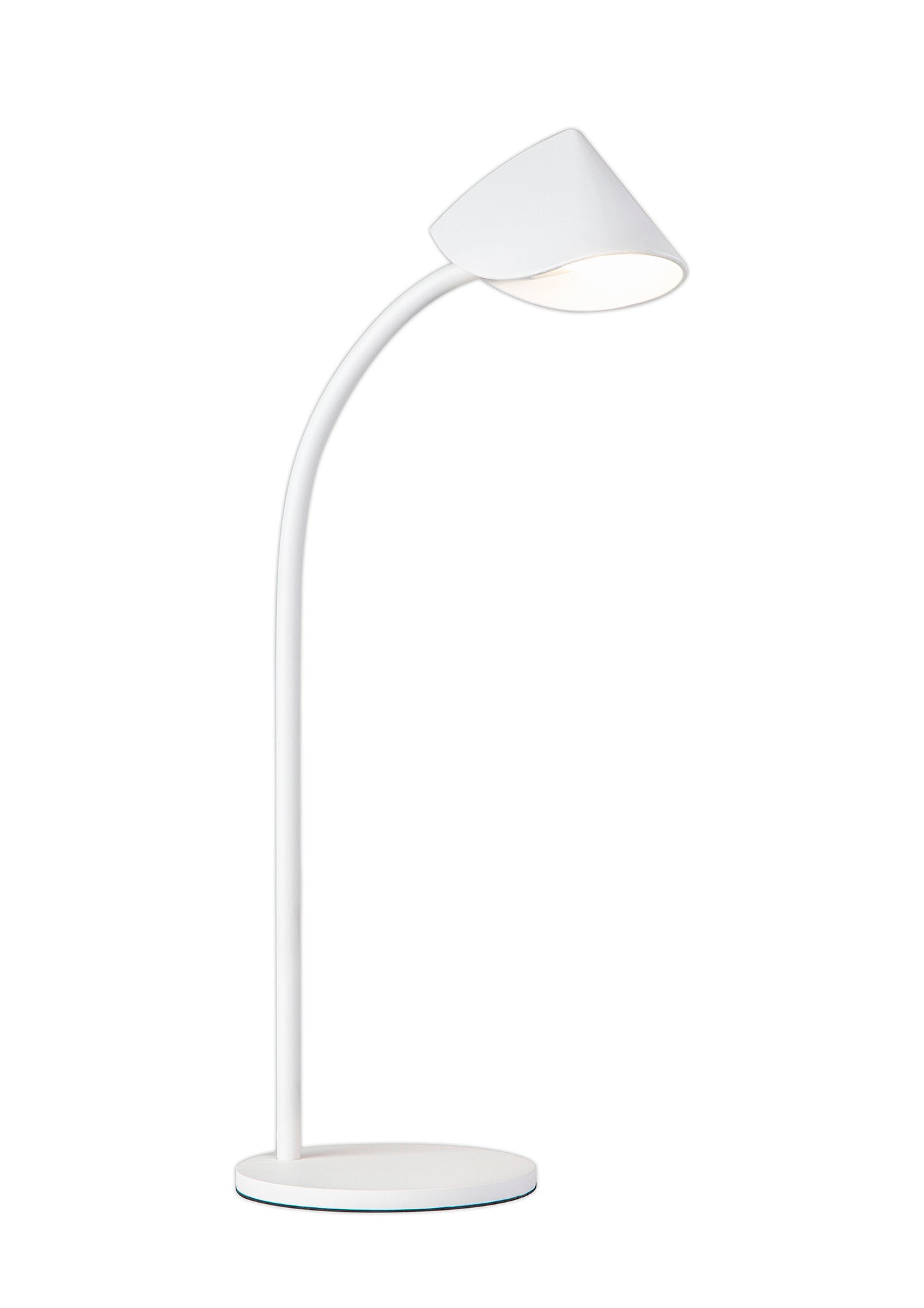 Capuccina Large 1 Light Table Lamp, 8.5W LED, 3000K, 610lm, White, 3yrs Warranty by Mantra