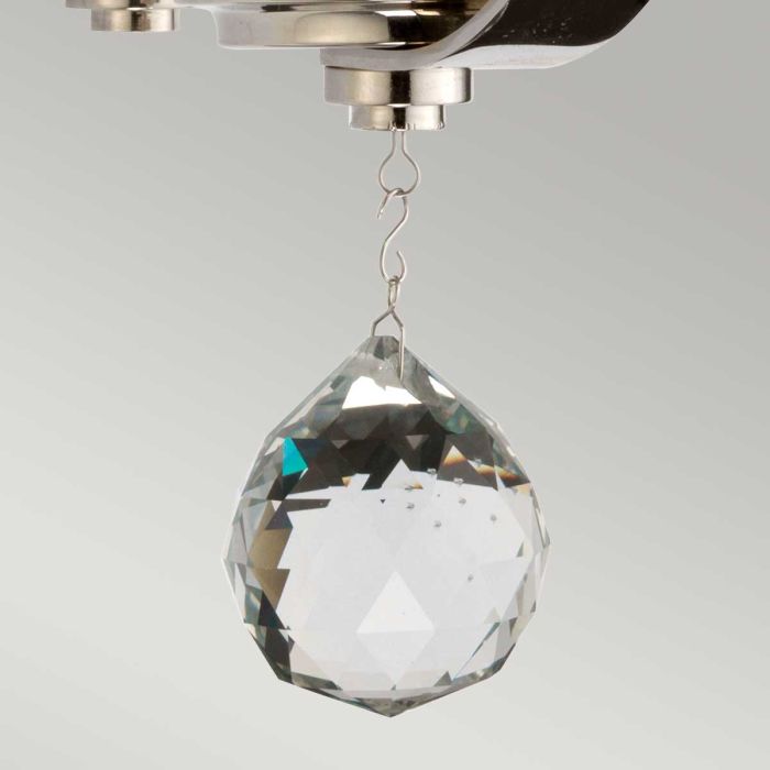 Cassie 1 Light Wall Light - Polished Nickel Plated