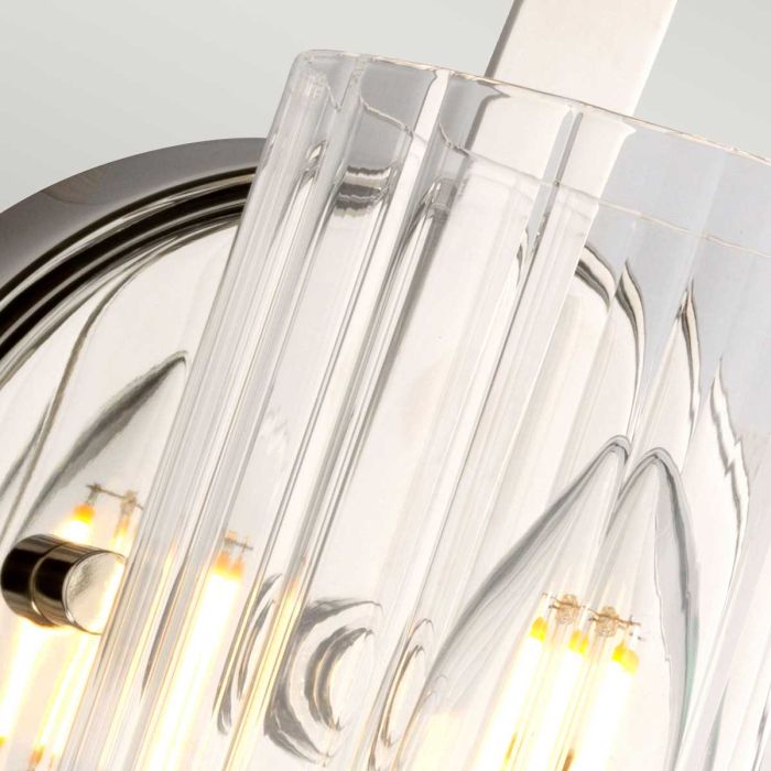 Cassie 1 Light Wall Light - Polished Nickel Plated