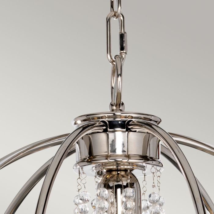 Cassie 4 Light Chandelier - Polished Nickel Plated