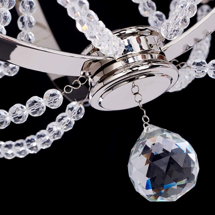 Cassie 7 Light Chandelier - Polished Nickel Plated