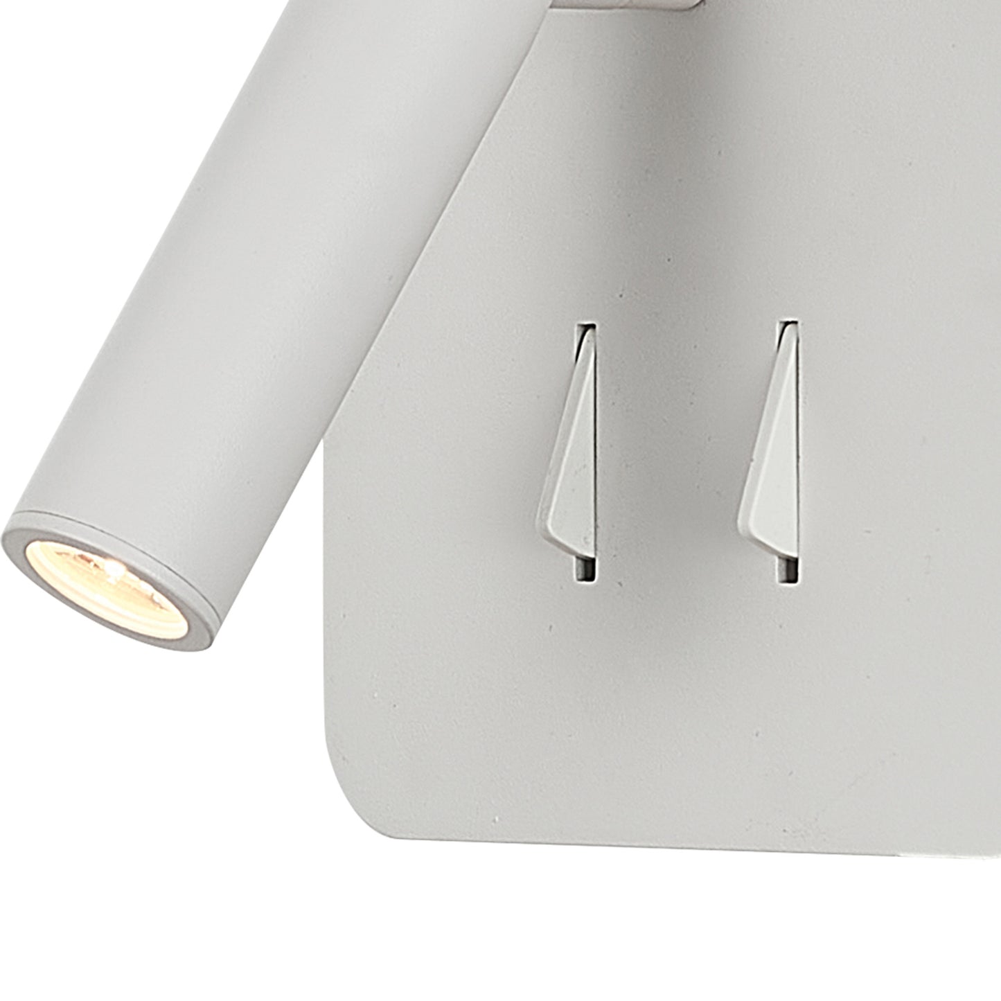 Cayman Square Wall + Reading Light, 6W + 3W LED, 3000K, 620lm Total, Individually Switched, White, 3yrs Warranty by Mantra