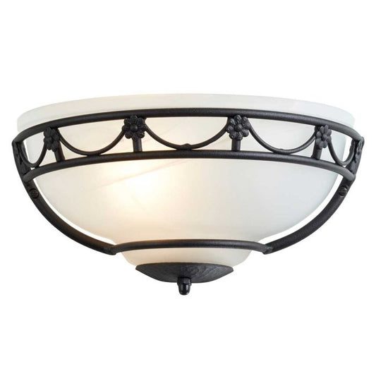 Carisbrooke 1 Light Wall Uplighter - Black