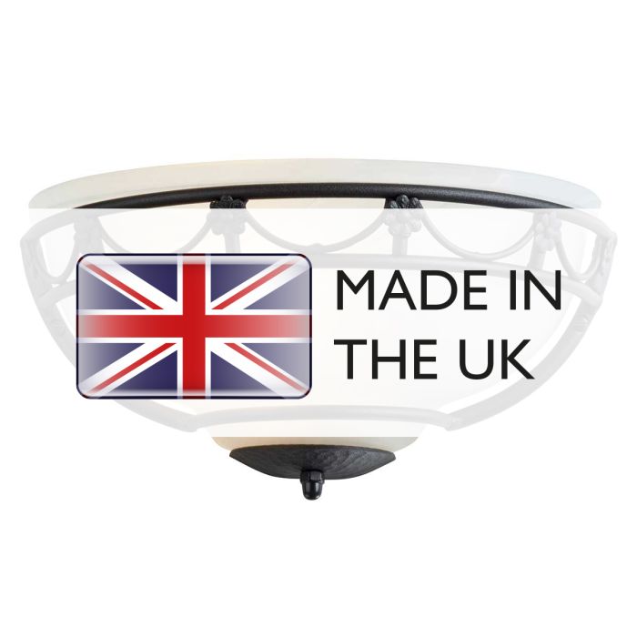 Carisbrooke 1 Light Wall Uplighter - Black