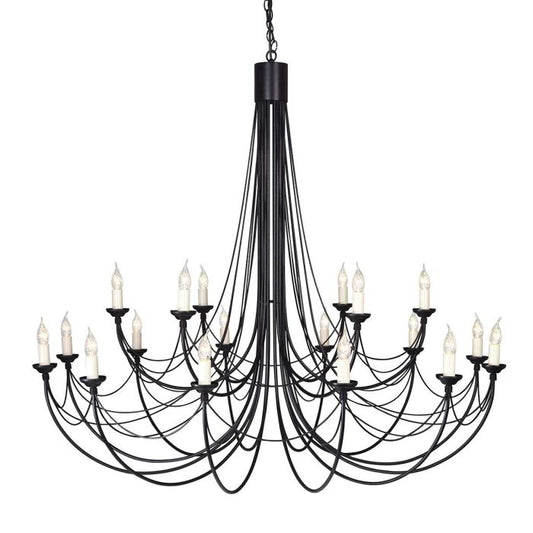 Carisbrooke 18 Light Chandelier - Black