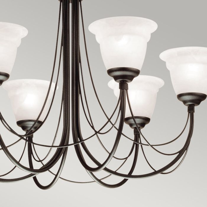 Carisbrooke 6 Light Chandelier - Black