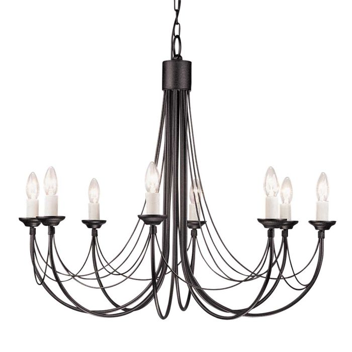 Carisbrooke 8 Light Chandelier - Black