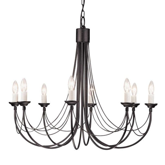 Carisbrooke 8 Light Chandelier - Black