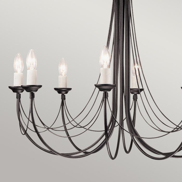 Carisbrooke 8 Light Chandelier - Black