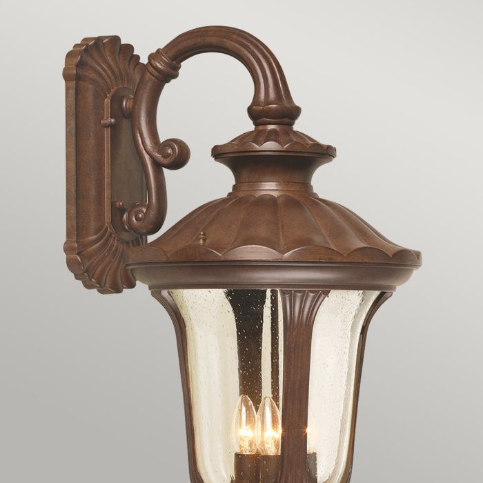 Chicago 4 Light Large Down Wall Lantern - Rusty Bronze Patina