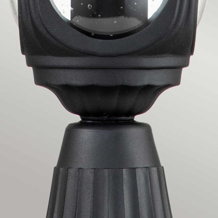 Chicago 1 Light Small Pedestal Lantern - Textured Black