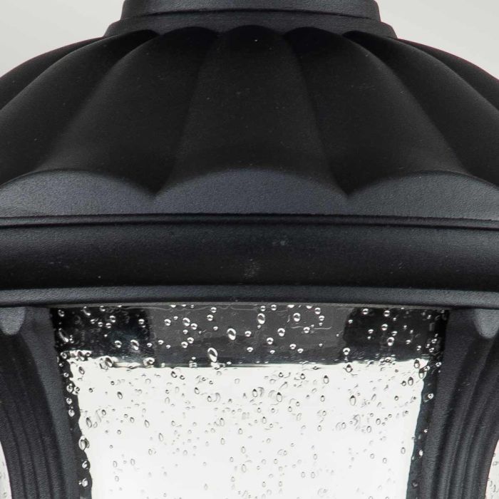 Chicago 1 Light Small Pedestal Lantern - Textured Black