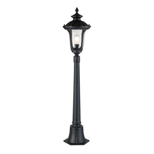 Chicago 1 Light Small Pillar Lantern - Textured Black