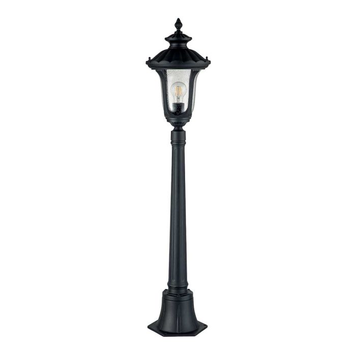 Chicago 1 Light Small Pillar Lantern - Textured Black