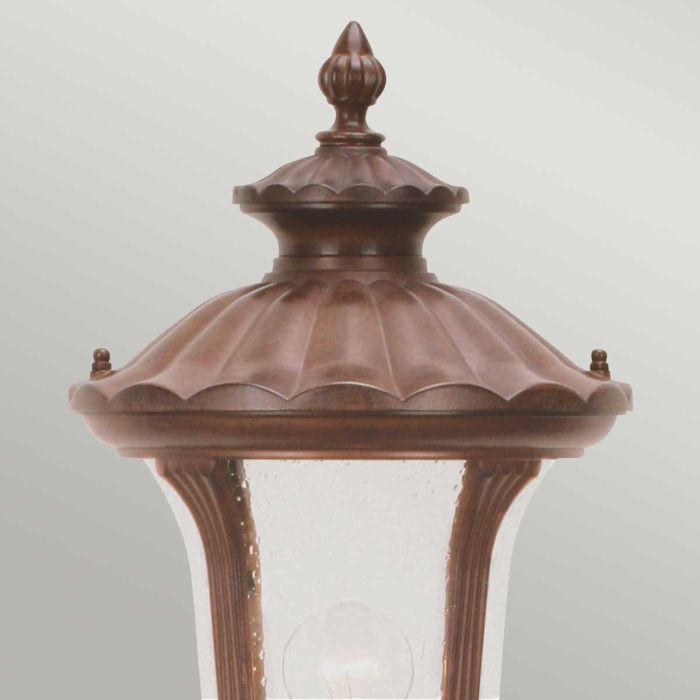 Chicago 1 Light Small Pillar Lantern - Bronze - Rusty Bronze Patina