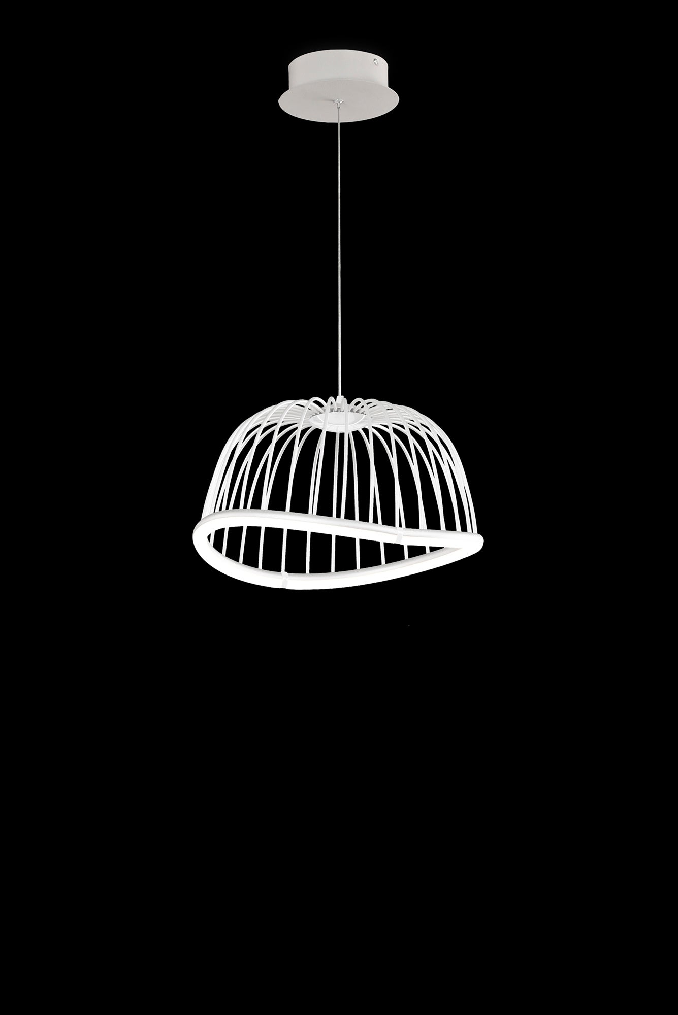 Celeste Pendant 41cm Round, 20W LED, 3000K, 1400lm, White, 3yrs Warranty by Mantra