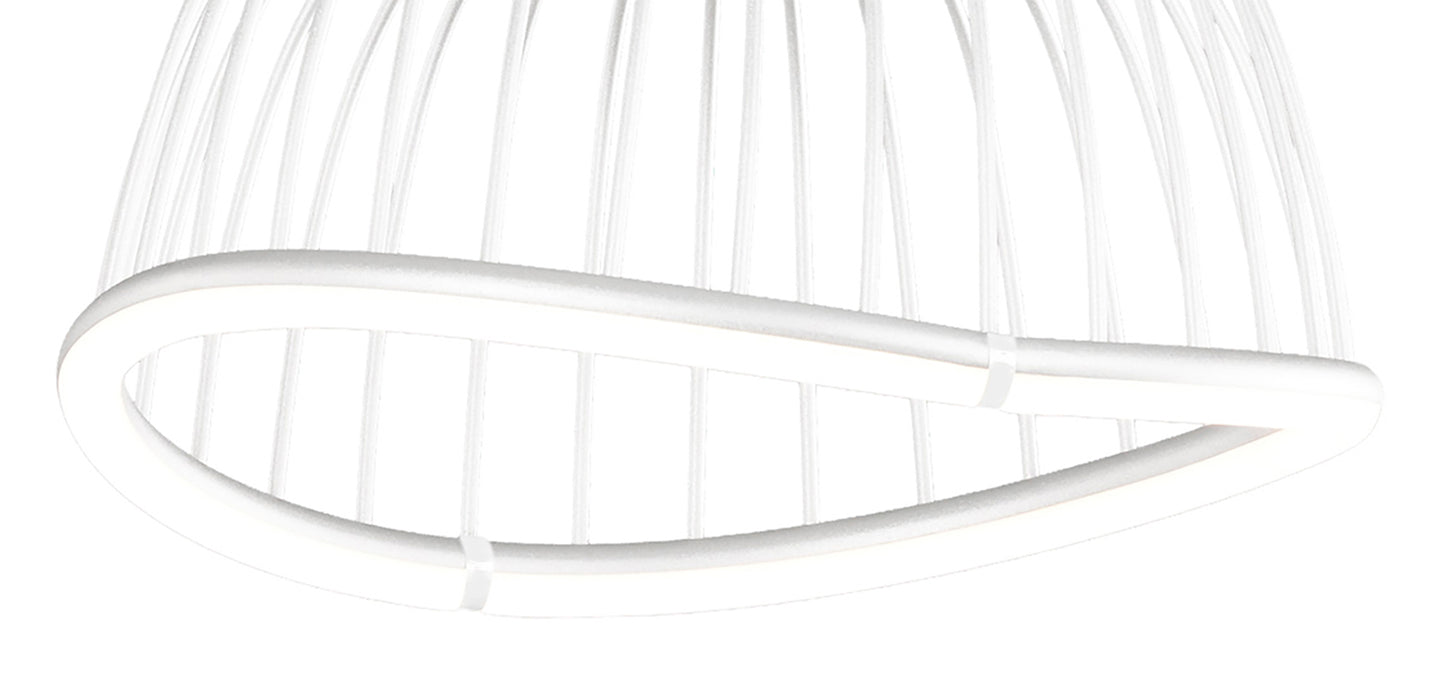 Celeste Pendant 41cm Round, 20W LED, 3000K, 1400lm, White, 3yrs Warranty by Mantra